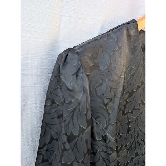 Womens Vintage Dark Romantic Button Front Blouse Sz 14 Whimsigoth Peplum Gothic - Picture 6 of 8